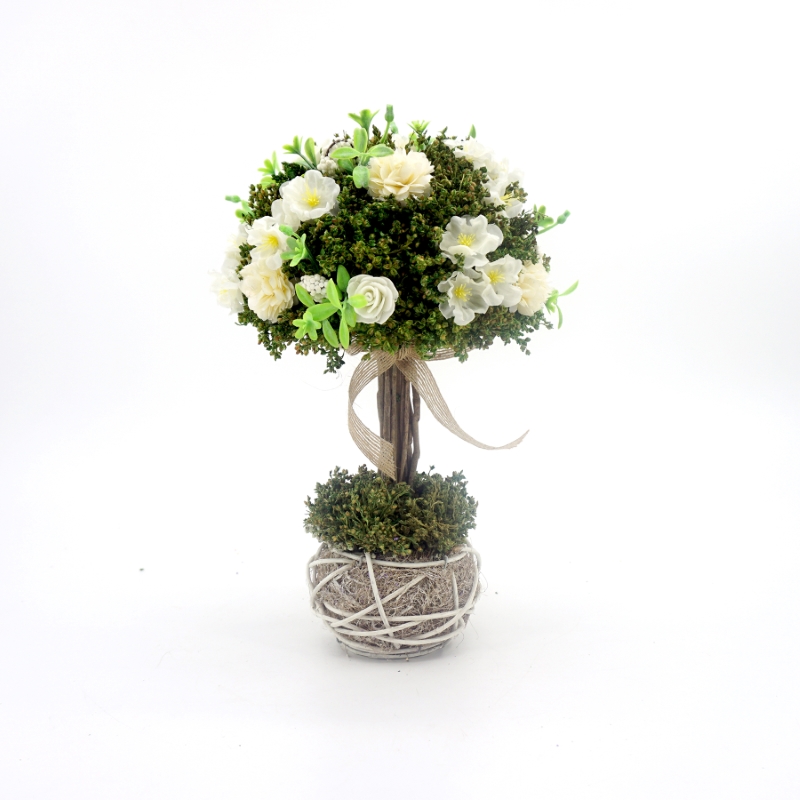 GD00825, Ball Mum Topiary in Wild Wave Planter